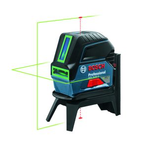 Nivel láser de líneas verdes 15 metros con puntos Bosch GCL 2-15 G en maletín de plástico