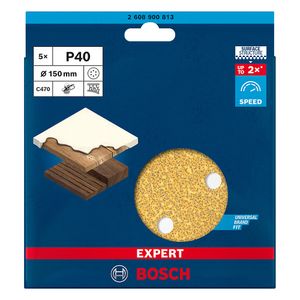 Hoja de lija Bosch EXPERT C470; 150mm 5 unidades