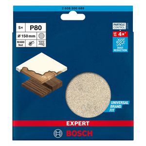 Disco de lija Bosch EXPERT M480; 150mm 5 unidades