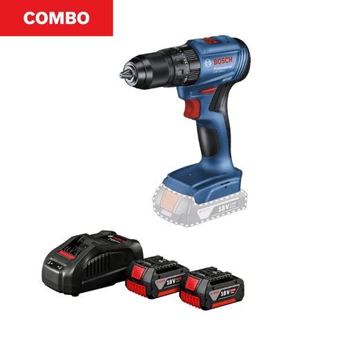 Kit Taladro percutor y atornillador inalámbrico 18V Motor Brushless GSB 185-LI con 2 Baterías 18V 4,0 Ah + Cargador GAL 1880