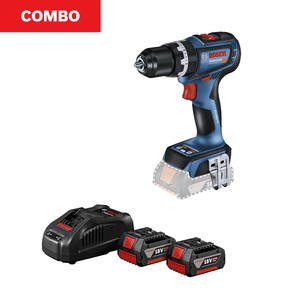 Combo Básico Taladro percutor atornillador inalámbrico GSB 18V-90 C 18V con 2 Baterías 18V 4,0 Ah + Cargador GAL 1880